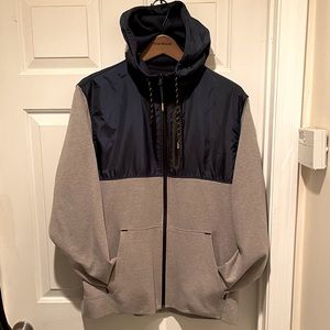 Old Navy Active Men’s Blue Grey Hoodie Jacket Zip-up Jacket Size XL